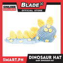 Baby Crochet Baby Hat with Dinosaur Parts Design (Blue/Yellow)