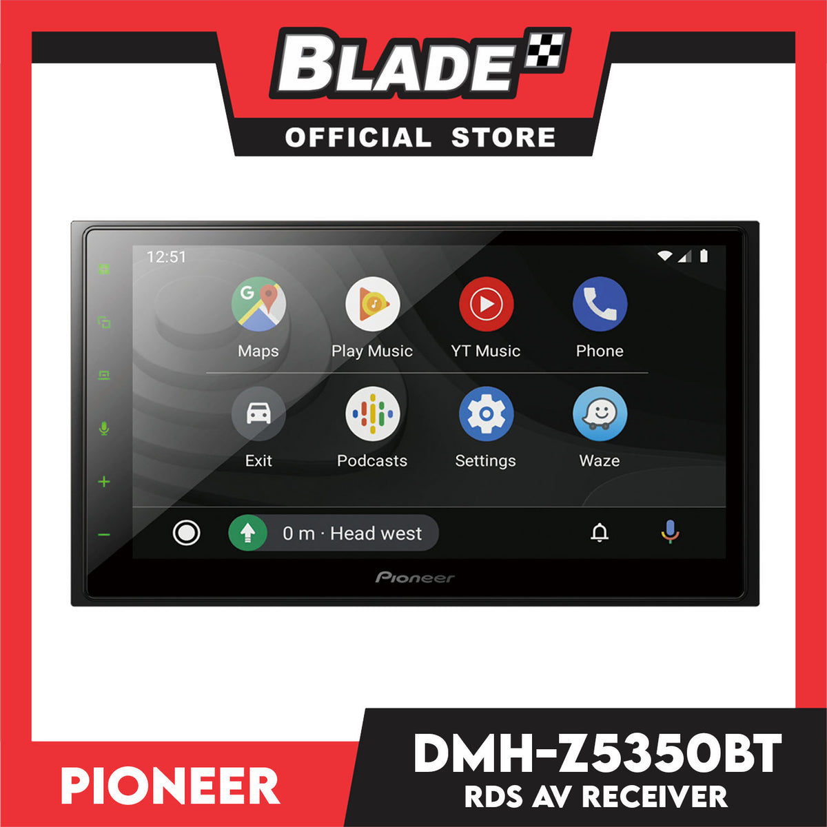 Pioneer DMH-Z5350BT 6.8" AV Receiver Capacitive Touch-screen Multimedia player with Mobile Devices