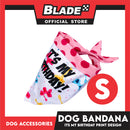Pet Bandana Collar Scarf Reversible Its's My Birthday! Designs DB-CTN28S (Small) Perfect Fit For Dogs And Cats, Breathable, Soft Lightweight Pet Bandana