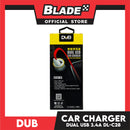 Dub Car Charger Dual USB 3.4A Auto-ID DL-C28 for Android and iOS