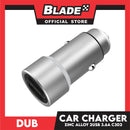 Dub Data Cable C302 3.6A Auto-ID Zinc Alloy 2 USB Car Charger for iOS and Android