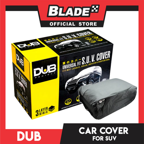 Dub Car Cover Water Resistant SUV Grey, Universal Fit, Perfect for Expedition, Mitusbishi Pajero, Montero, Toyota Fortuner, Land Cruiser