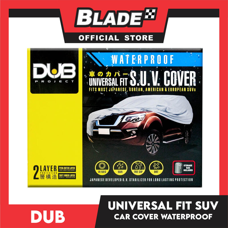 Dub Car Cover SUV Waterproof w/ Storage Bag Fits for Toyota Fortuner, Prado, Mitsubishi Montero Sports, Nissan Terra, Ford Everest