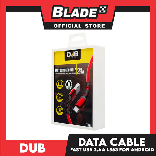 Dub Data Cable Fast USB 2.4A 1000mm LS63 (Grey) for Android