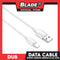 Dub Data Cable Short Length Type-C 2.4A LS38 300mm for Android- Samsung, Xiaomi, Huawei, Vivo, Oppo, LG & Lenovo