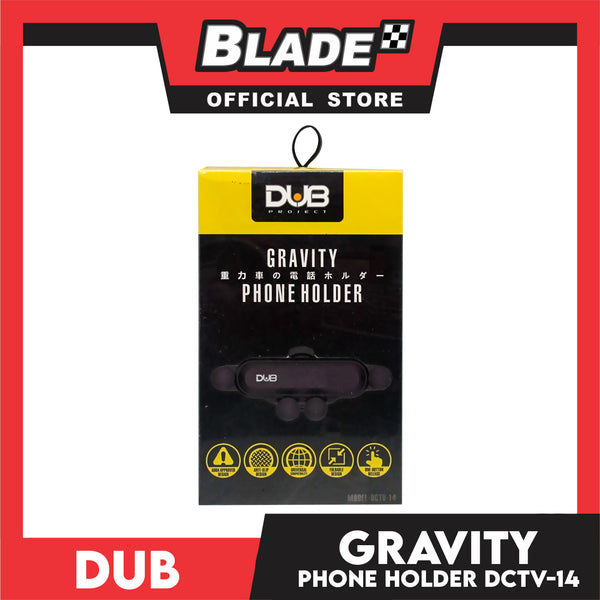 Dub Gravity Phone Holder DCTV-14 (Black) 4 to 6.5Inches Single Hand Operation Air Vent Mount Gravity