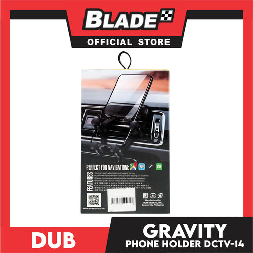 Dub Gravity Phone Holder DCTV-14 (Black) 4 to 6.5Inches Single Hand Operation Air Vent Mount Gravity
