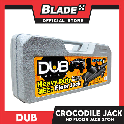Dub Hydraulic Floor Jack Crocodile Jack 2 Ton with Case (Silver)