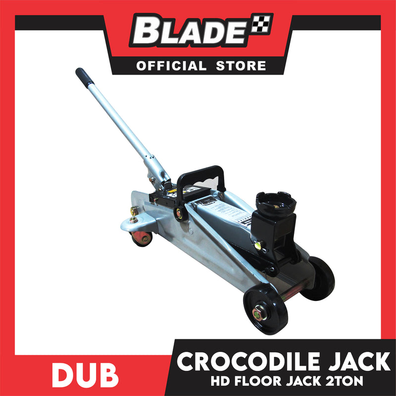 Dub Hydraulic Floor Jack Crocodile Jack 2 Ton with Case (Silver)