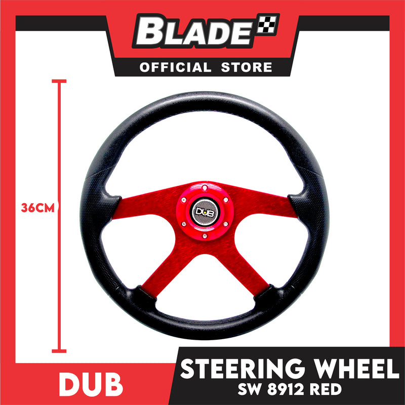 Dub Steering Wheel 8912 (Red) Steering Wheels & Accessories