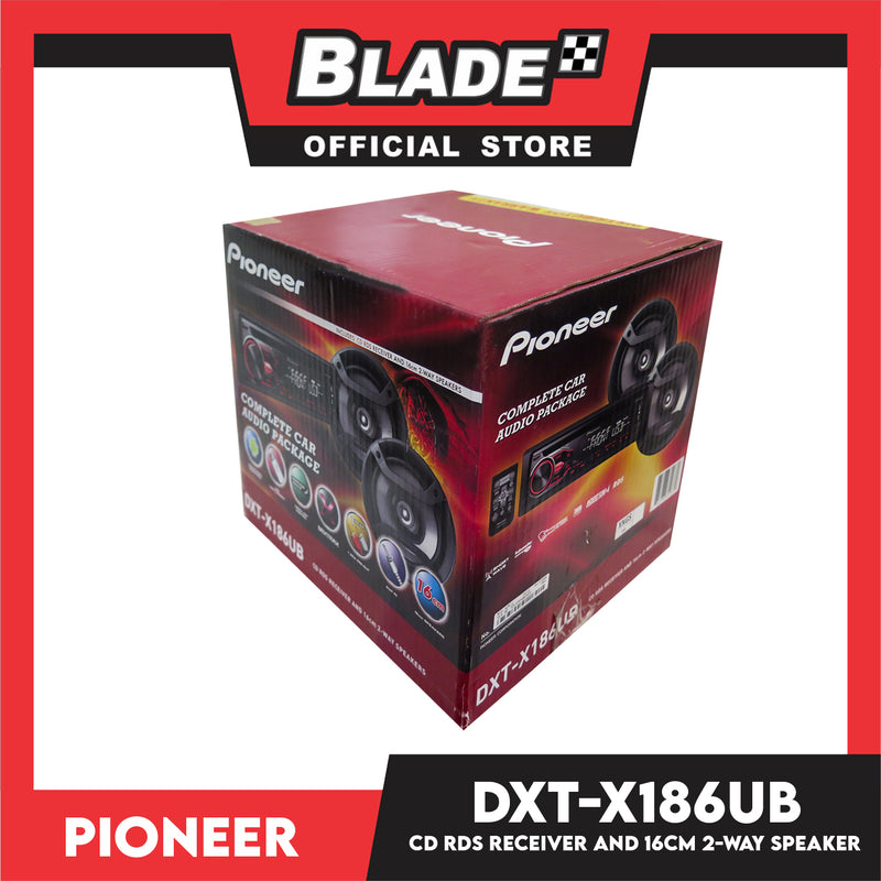 Pioneer DXT-X186UB Complete Car Audio Package Car Speaker & CD RDS Receiver