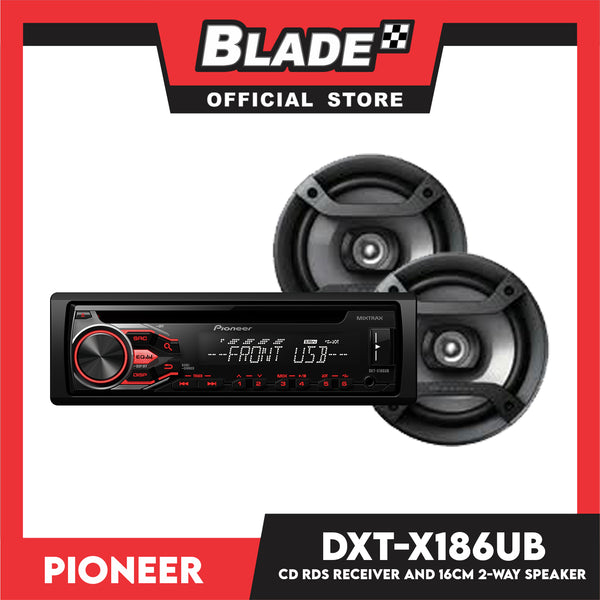 Pioneer DXT-X186UB Complete Car Audio Package Car Speaker & CD RDS Receiver