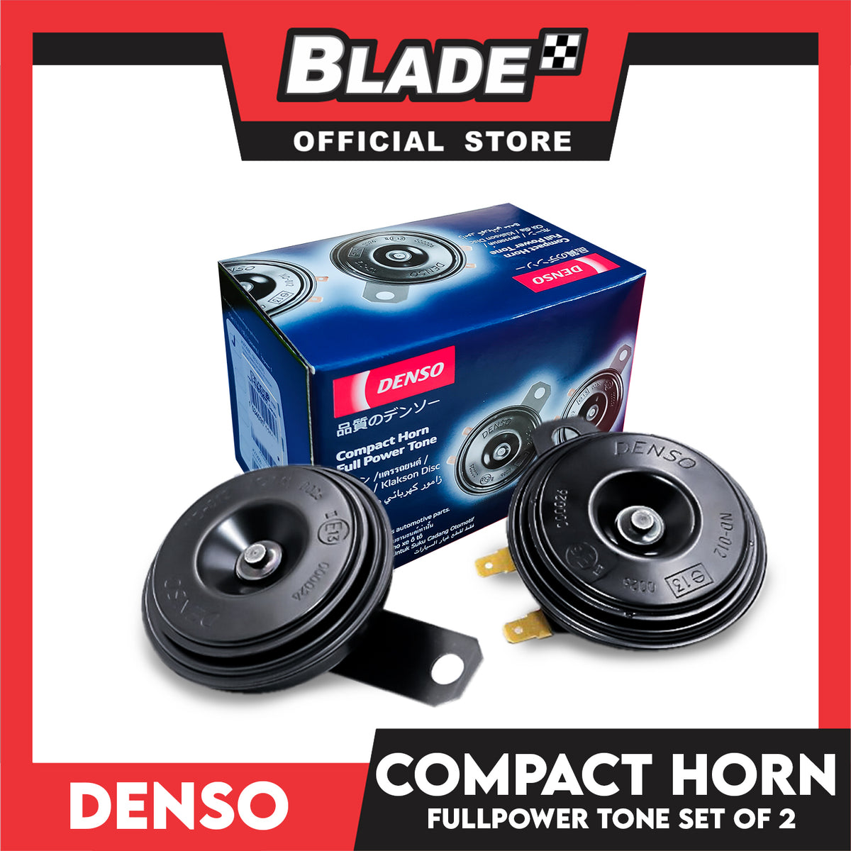 Denso Compact Horn Full Power Tone 12V 6910 - 9701 Power Tone And Harmonics Sound Horns, Suitable For All Types Of Vehicles