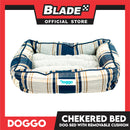 Doggo Checkered Dog Bed (Large) Pet Bed With Removable Cushion