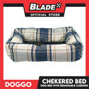 Doggo Checkered Dog Bed (Small) Pet Bed with Removable Cushion