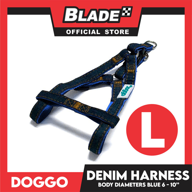 Doggo Denim Harness Large Size (Blue) Harness for Dog