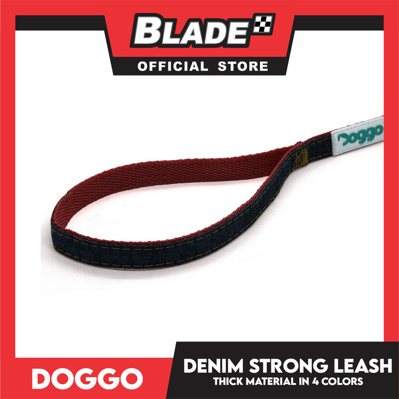 Doggo Strong Leash Denim Design Large (Red) Leash for Your Dog