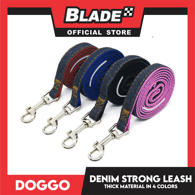 Doggo Strong Leash Denim Design Extra Small (Black) Leash for Your Dog