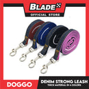 Doggo Strong Leash Denim Design Medium (Blue) Leash for Your Dog