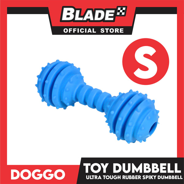 Doggo Dumbbell (Blue) Small Size Thick Rubber Material Pet Toy