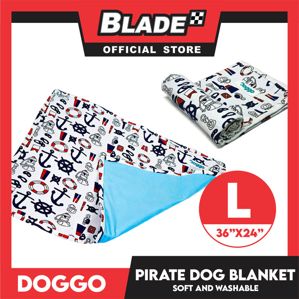 Doggo Blanket Pirate Design (Large) Soft And Washable Blanket for Dogs