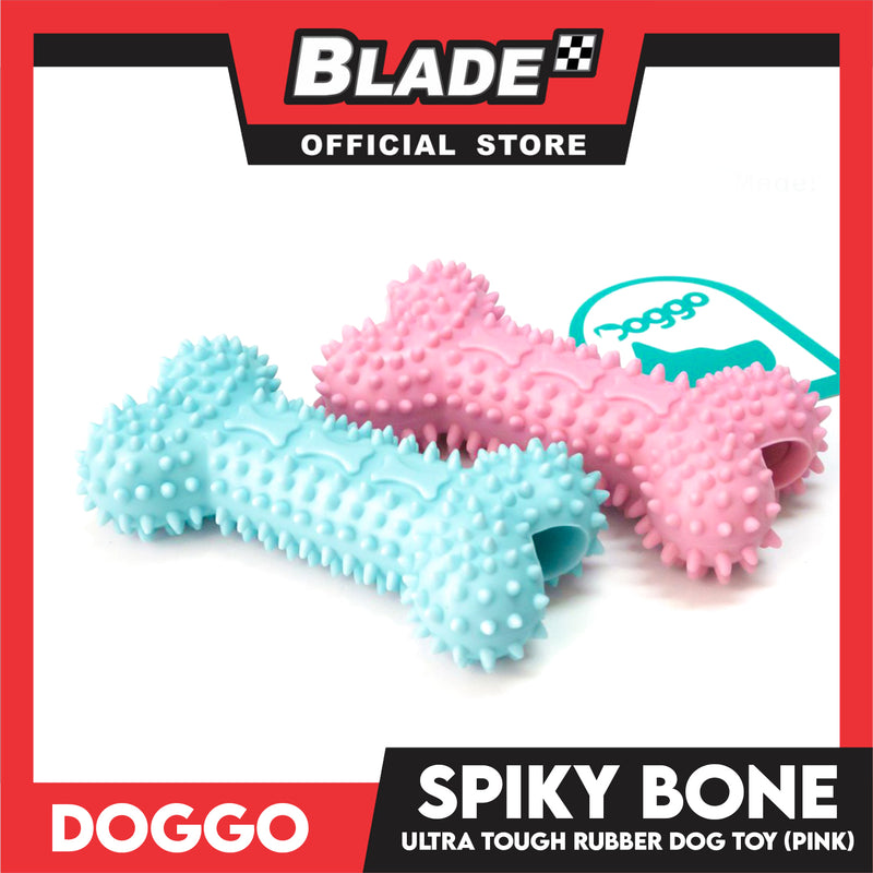 Doggo Spiky Bone (Pink) Ultra Tough Rubber Dog Toy