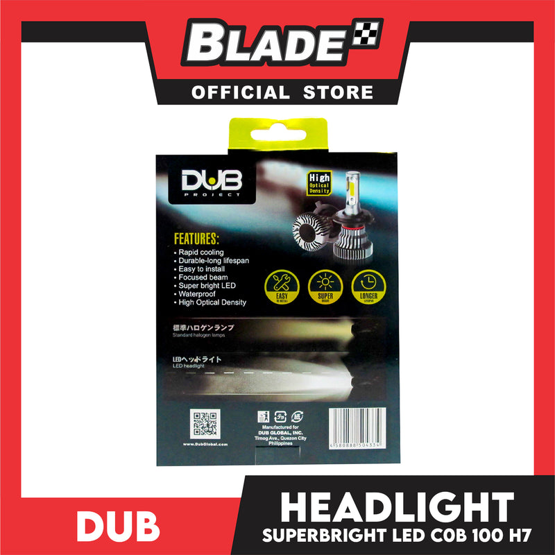 Dub Super Bright LED Auto Headlight H7 2600LM 12V Headlight Lamps, Halogen Lamps