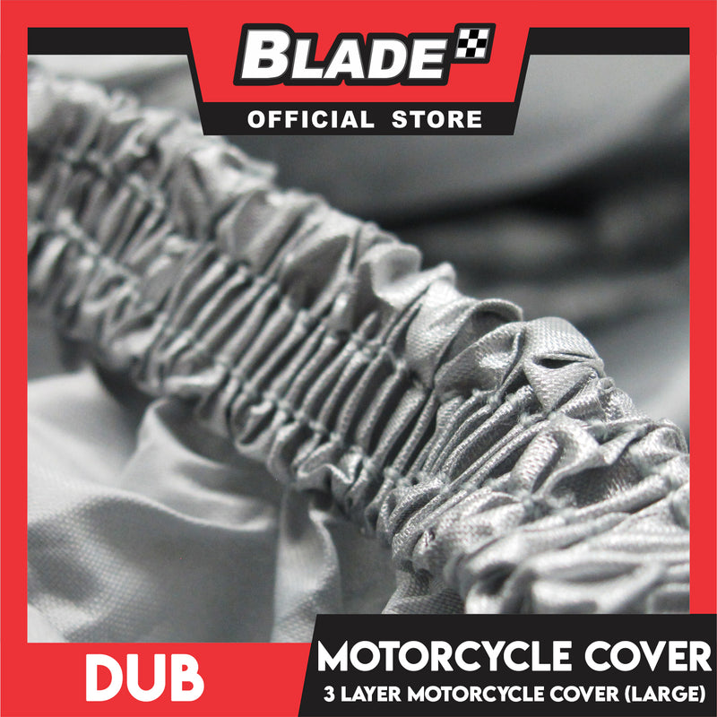 Dub Motorcycle Cover 3 Layers Water Resistant Large (Gray)