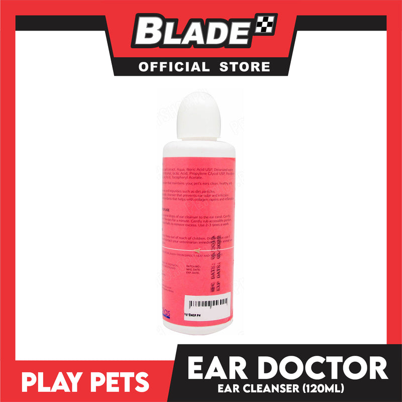 Play Pets Ear Doctor Ear Cleanser 120ml For Dogs and Cats Of All Ages