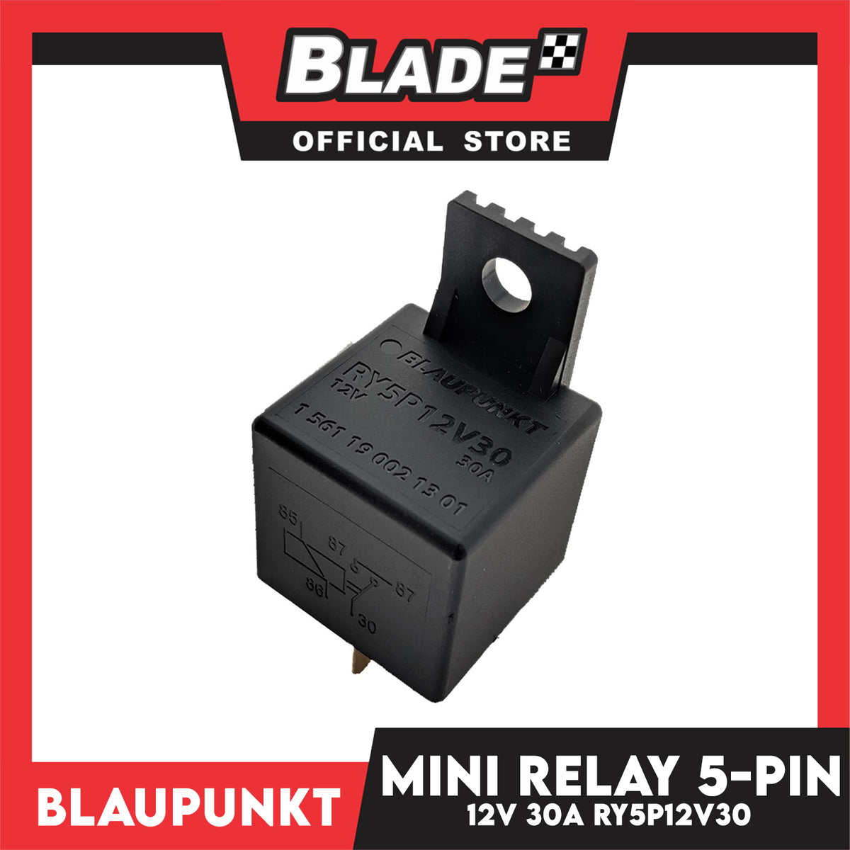 Blaupunkt Mini Relay 5-Pin 12V 30A RY5P12V30 for Car Horn