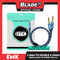EMK 3.5mm to Dual 6.35mm Audio Cable- Stereo Aux 3.5 Male to Male 6.35, 6.3, 6.5