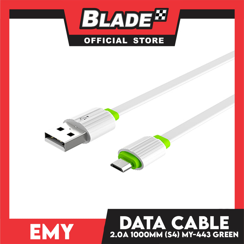 Emy Data Cable Micro-USB 2.0A Widely Compatible Data Cable MY-443  (White) for Android- Samsung, Huawei, Xiaomi, Oppo, Vivo, Realmi & LG