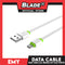 Emy Data Cable Fast USB 2.1A Micro USB 1000mm MY-445 (White) Widely Compatible for Samsung, Huawei, Xiaomi, Oppo, Vivo and more