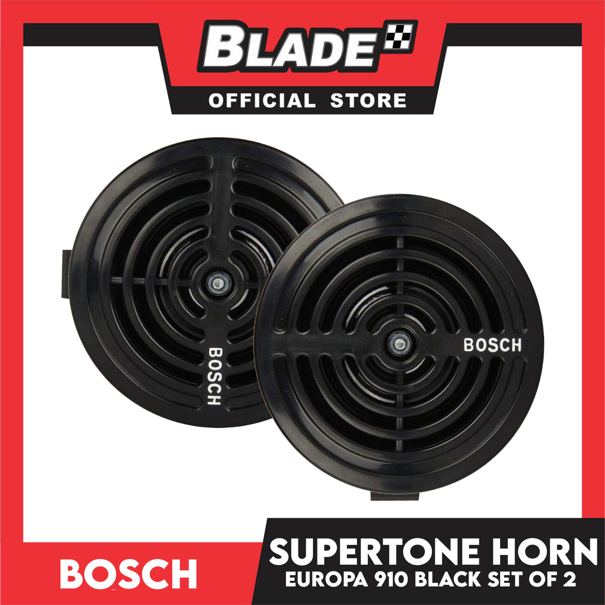 Bosch Europa Supertone Horn 910 Black (Set of 2)
