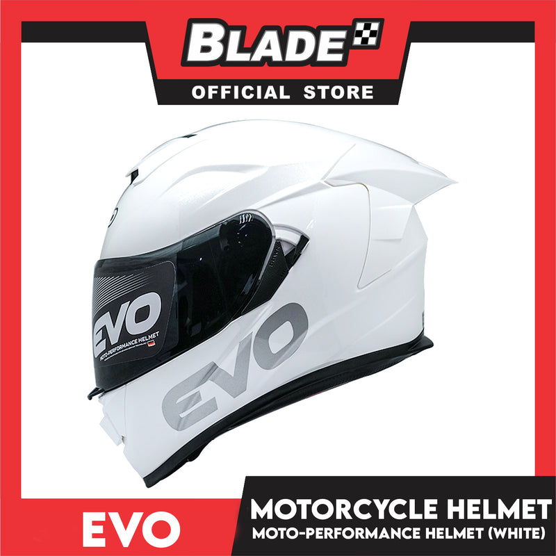 Evo Helmet GT-PRO Full Face Dual Visor Pearl White (Large 59-60cm