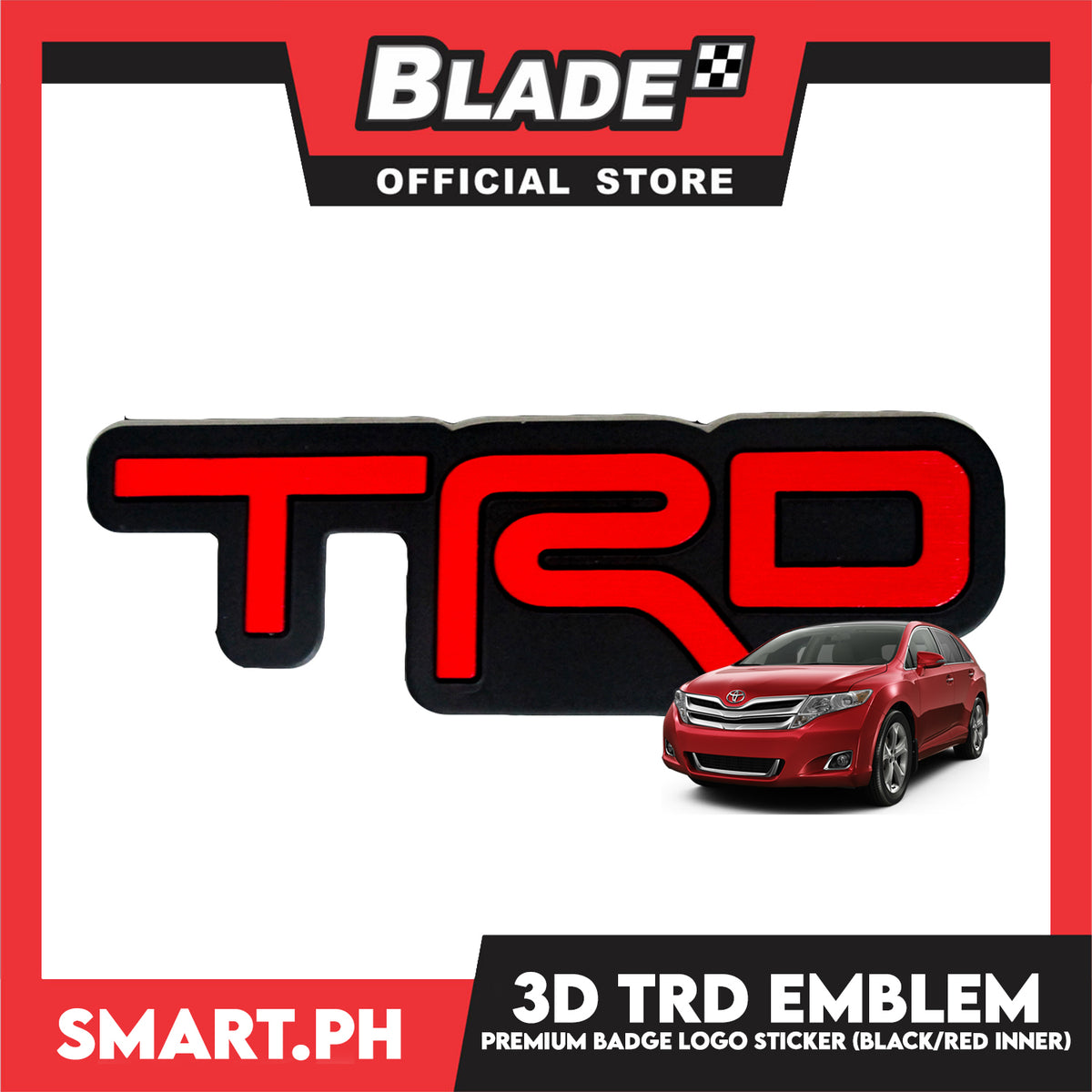 Emblem Premium TRD 3D Red/Black Inner