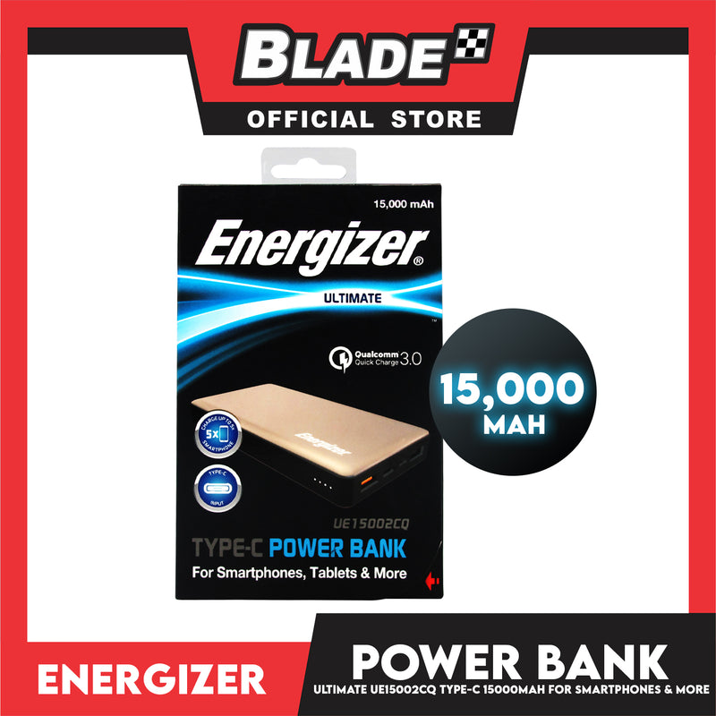 Energizer Ultimate Type-C Power Bank UE15002CQ 15,000mAh for Smartphone, Tablets & More