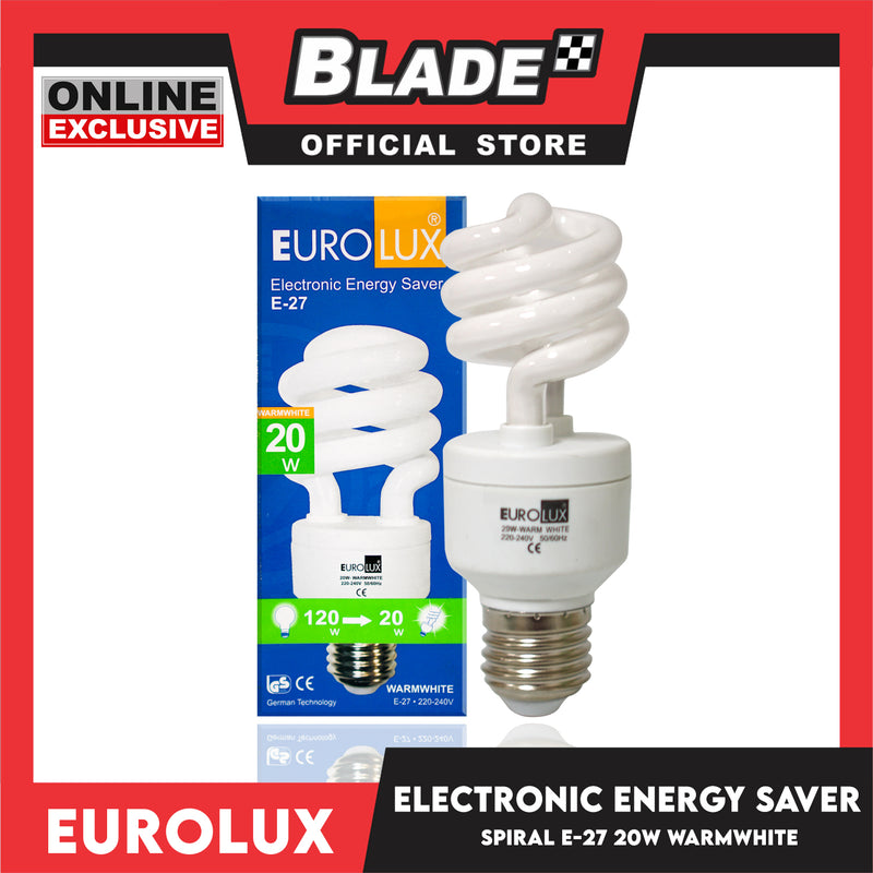 Eurolux Led Bulb Spiral 20W Warm White E-27 Electronic Energy Saver 220-240V