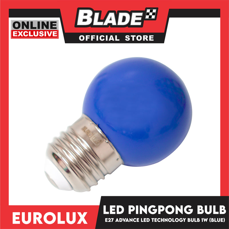 Eurolux LED Bulb E27 Ping-pong Bulb 1W Blue