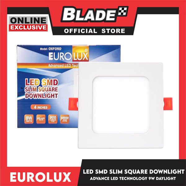 Eurolux LED SMD Slim Square Downlight 4 9W OXFORD Daylight