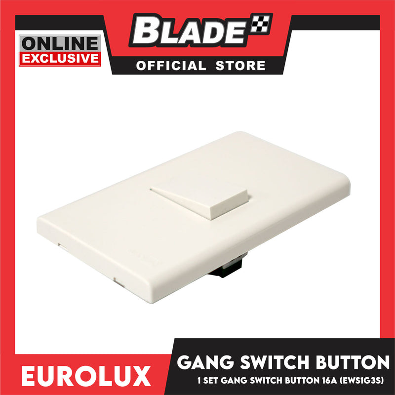 Eurolux  1 Gang 3 Way Switch Button 16A EWS1G3S