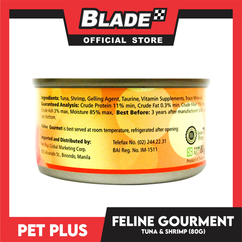 Pet Plus Feline Gourmet 80g (Tuna And Shrimp Flavor) Canned Cat Food