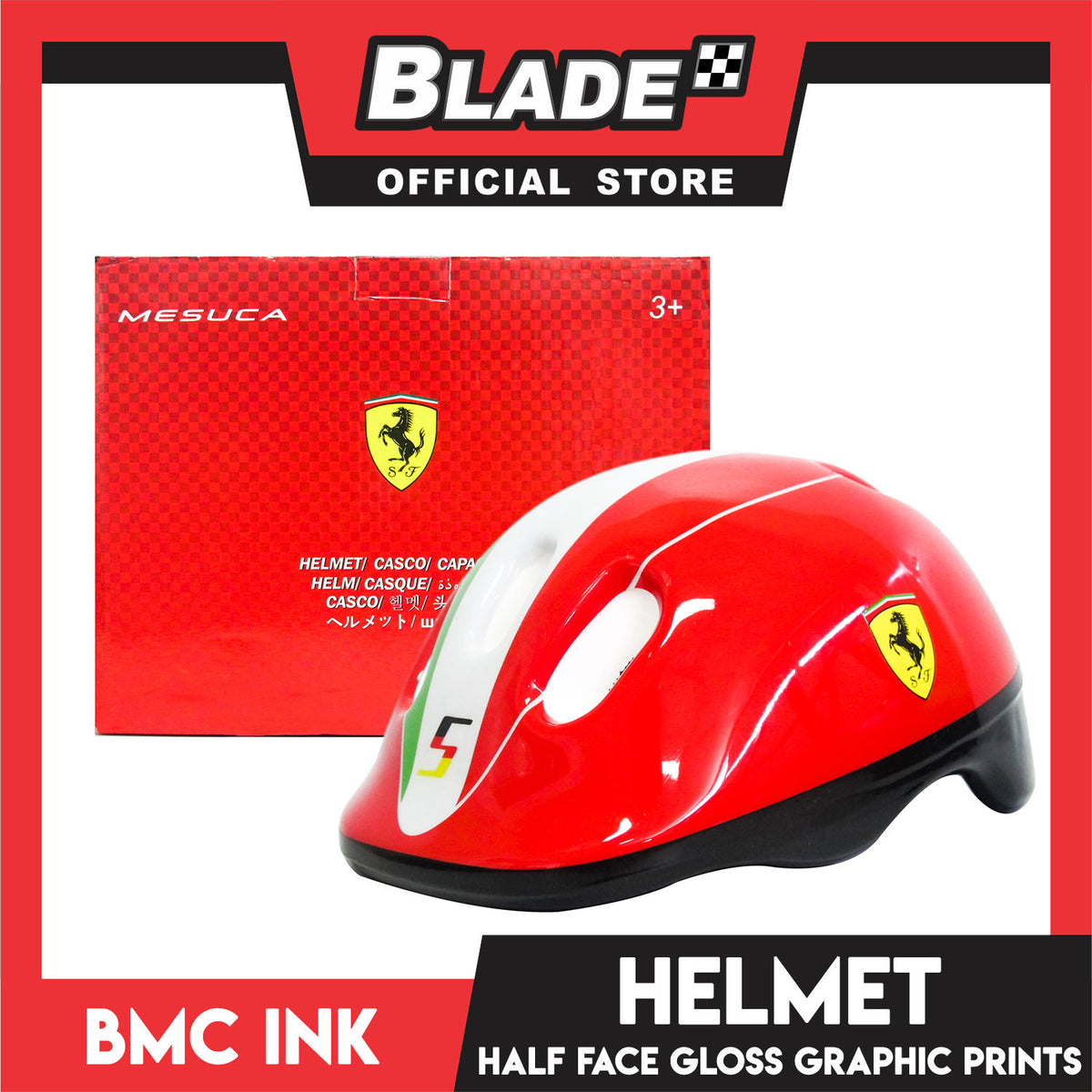 Ferrari Kids Half Face Helmet FAH7 (Red)
