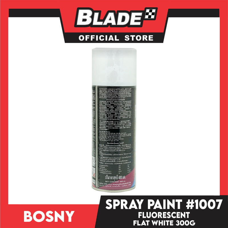 Bosny Flourescent Spray Paint Acrylic Lacquer Flat White