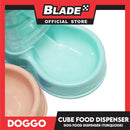 Doggo Cube Food Dispenser Station, Self Replenish Pet Feeder (Turquoise)