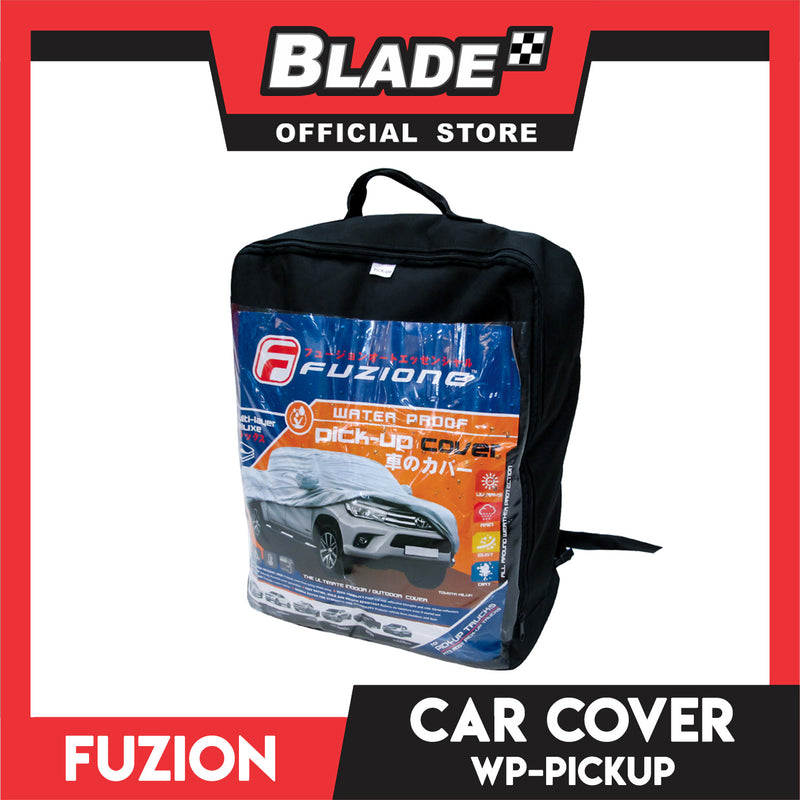 Fuzion Car Cover Waterproof Pick-up FCC-400 (Grey) for Toyota Hilux, Mitusbishi Triton, Strada, Ford Ranger, F150, Nissan Navarra