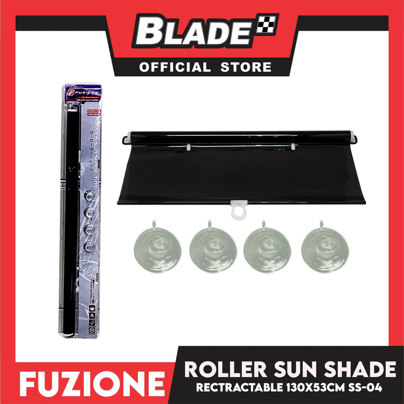 Fuzion Retractable Roller Sun Shade Tint 130x53cm (Black) FSS-53-M SS-04