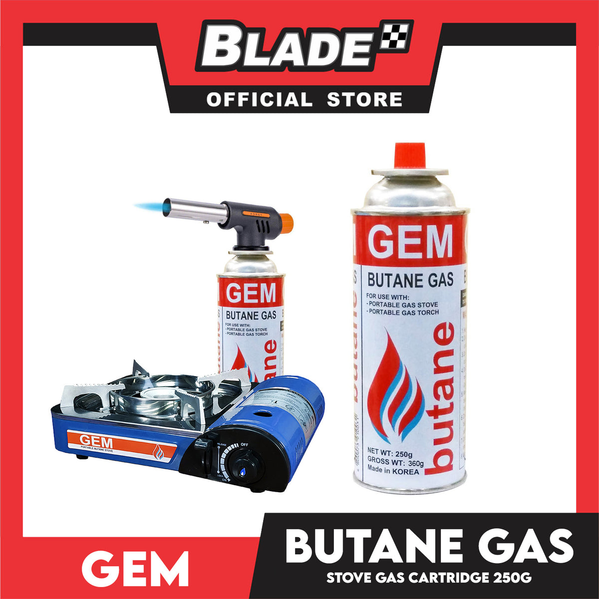 Gem Butane Gas 250grams Stove Gas Cartridge