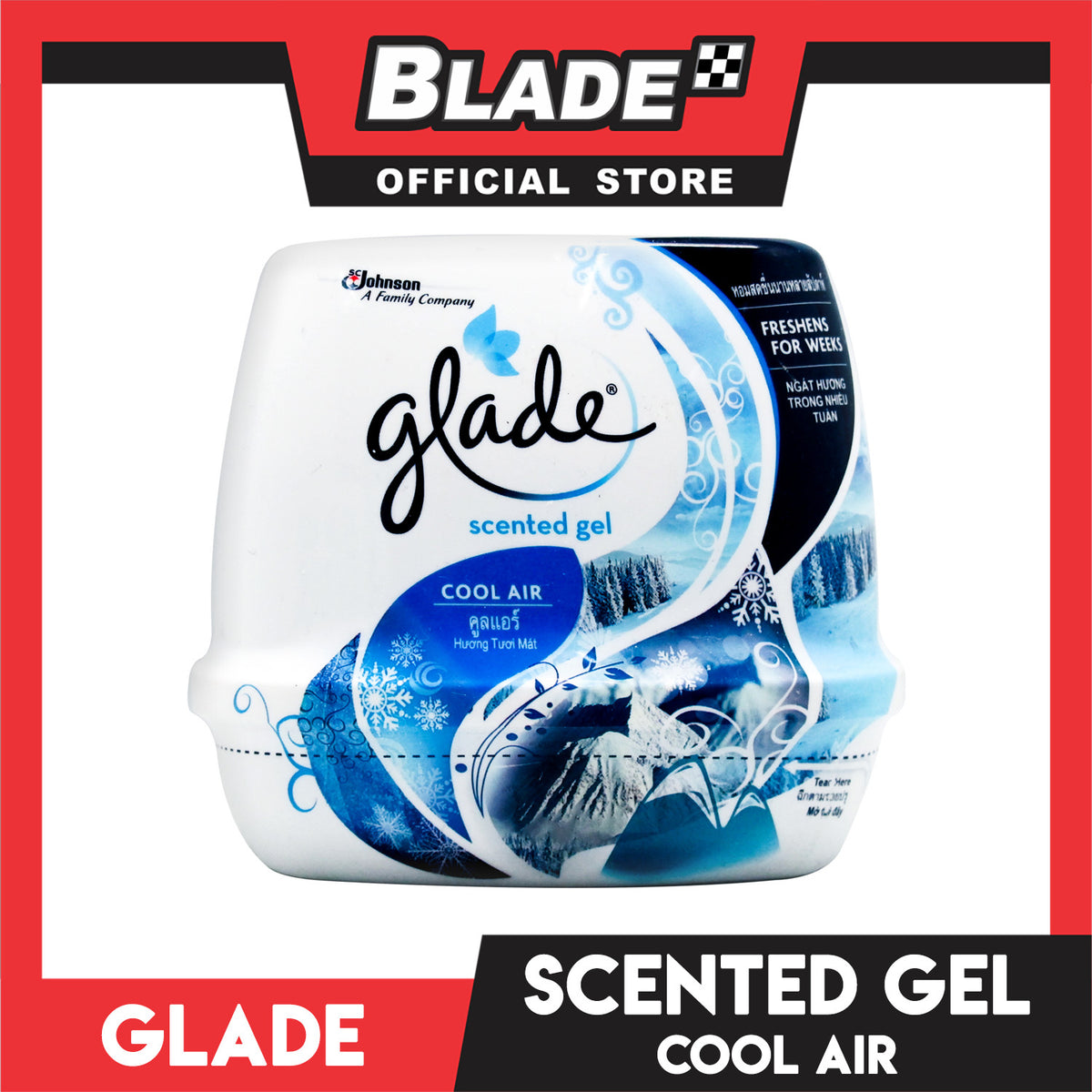 Glade Scented Gel Air Freshener 180g (Cool Air)