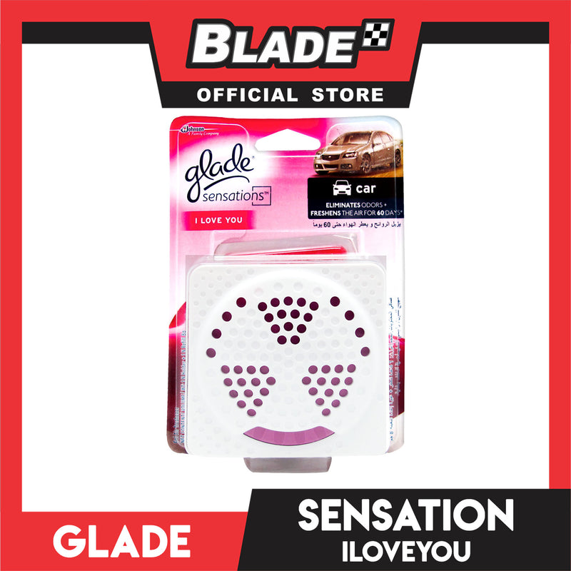 Glade Sensations Car Air Freshener (Iloveyou) Holder with Refill 8g